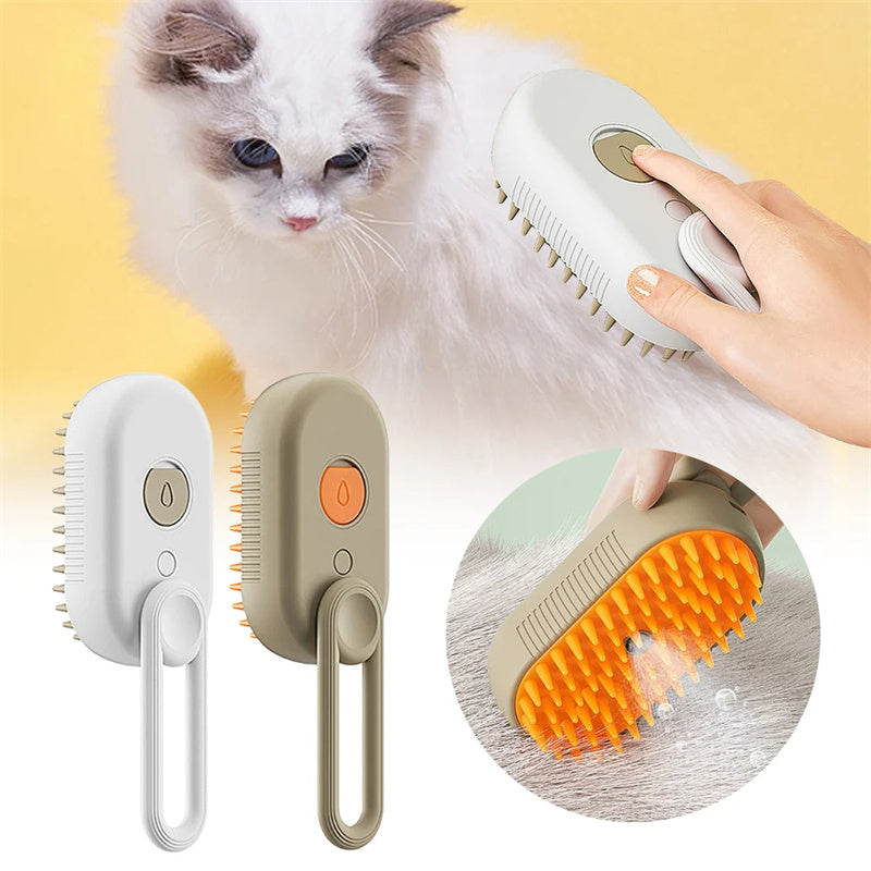 3-in-1 Dampf-Bürste für Katzen & Hunde